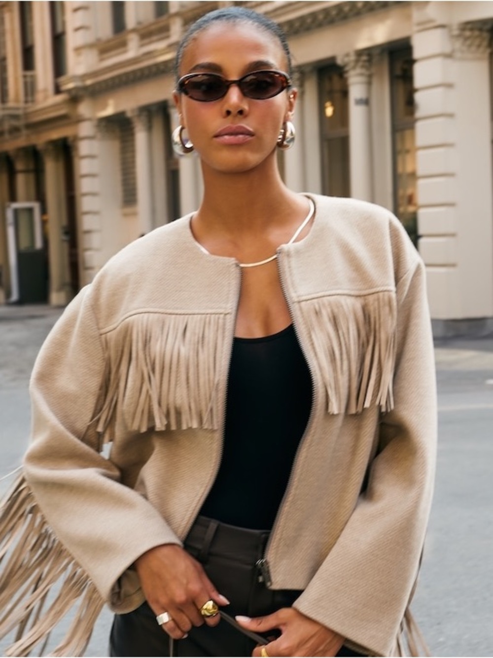 RM Rebecca Minkoff Fringe Jacket